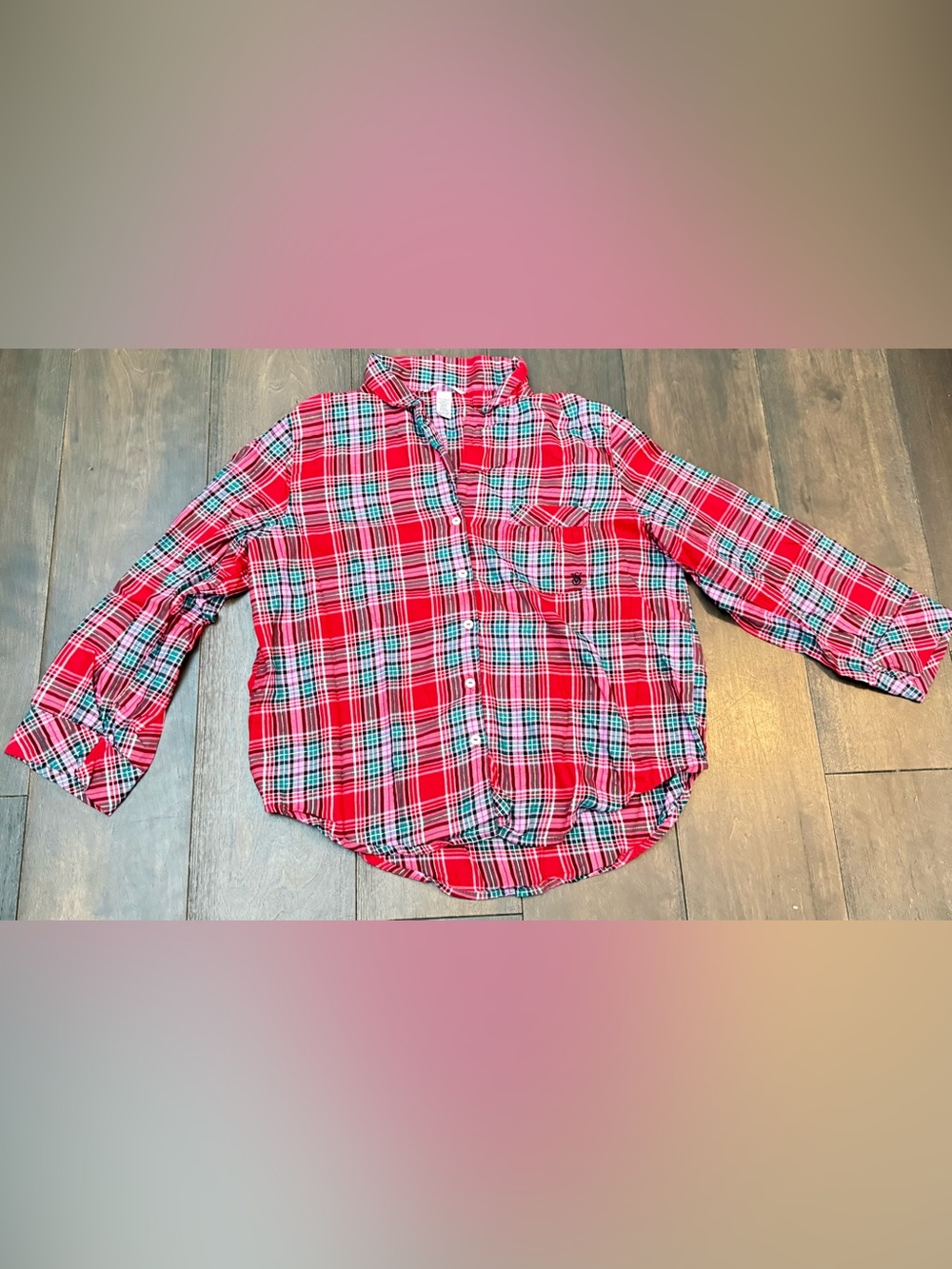 Victoria’s Secret Plaid Flannel Pajama Set Red Christmas Women’s Large | EUC - Picture 5 of 8